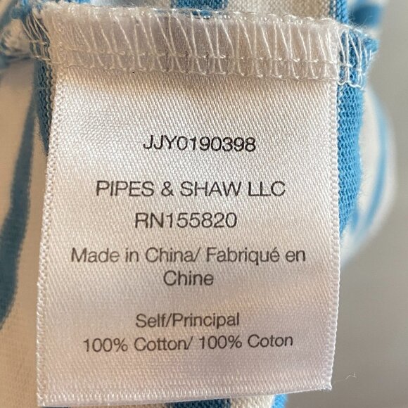 VERONICA BEARD Eli Baseball Tee Puff Long Sleeve Top Blue White Striped - Picture 5 of 8